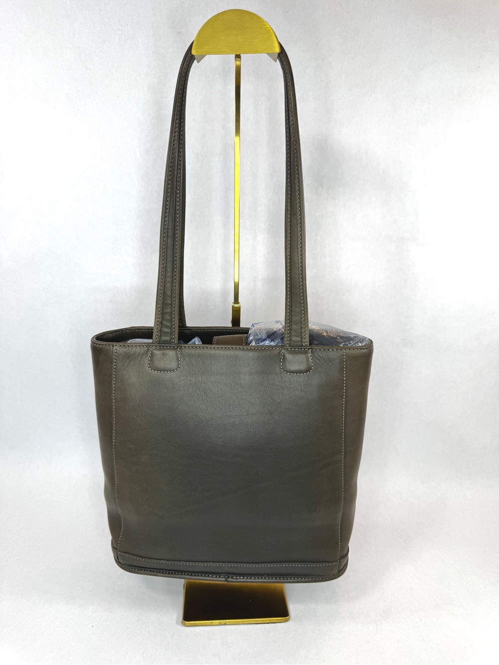 Vintage Coach Bleeker Tote 9305 Gray Glove-Tanned Leather Shoulder Bag USA